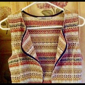 Colorful woven vest, originally a jacket.